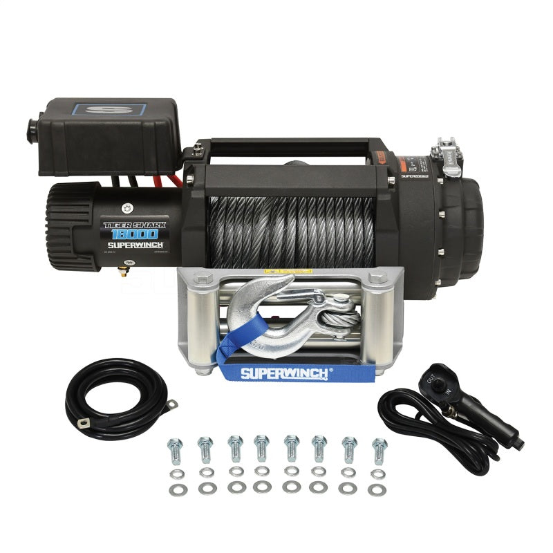 Superwinch 18000 LBS 12V DC Wire Rope Tiger Shark Winch