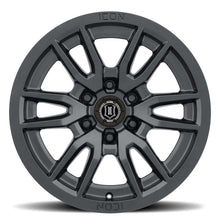 Load image into Gallery viewer, ICON Vector 6 17x8.5 6x5.5 25mm Offset 5.75in BS 95.1mm Bore Satin Black Wheel