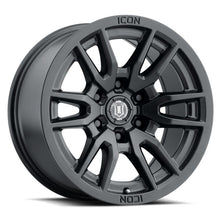 Load image into Gallery viewer, ICON Vector 6 17x8.5 6x5.5 25mm Offset 5.75in BS 95.1mm Bore Satin Black Wheel