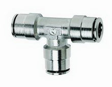 Load image into Gallery viewer, Firestone Union Tee 1/4in. Nickel Push-Lock Air Fitting - 25 Pack (WR17603025)