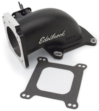 Load image into Gallery viewer, Edelbrock Low Profile Intake Elbow 90mm Throttle Body to Square-Bore Flange Black Finish