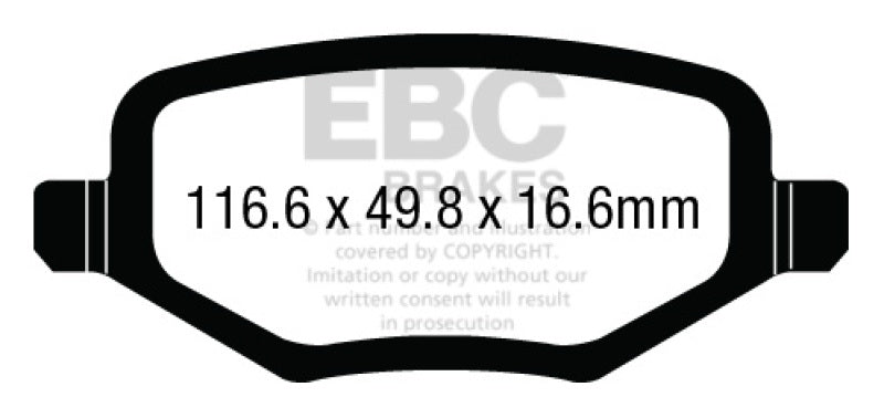 EBC 12+ Chrysler Town & Country 3.6 Greenstuff Rear Brake Pads