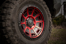 Load image into Gallery viewer, ICON Victory 17x8.5 5x5 -6mm Offset 4.5in BS Satin Black w/Red Tint Wheel