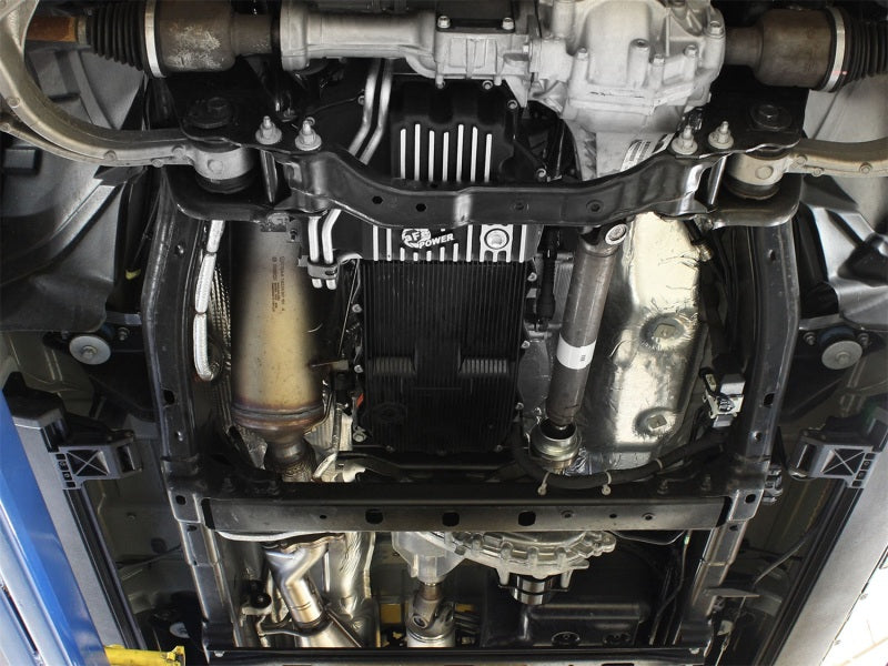 AFE Engine Oil Pan Black Machined; 14-16 Dodge RAM 1500 EcoDiesel 3.0L V6 (td)