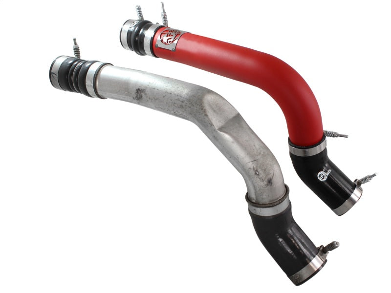 aFe BladeRunner 3in Red Intercooler Tubes Hot & Cold Side Kit for 13-14 Dodge RAM Diesel 6.7L (td)