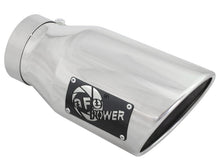 Load image into Gallery viewer, aFe MACH Force-XP 304 SS Right Side Single Wall Polished Exhaust Tip 4in Inlet x 6in Outlet x 12in L