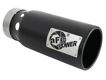 Load image into Gallery viewer, aFe SATURN 4S 4in SS Intercooled Exhaust Tip - Black 4in In x 5in Out x 12in L Bolt-On
