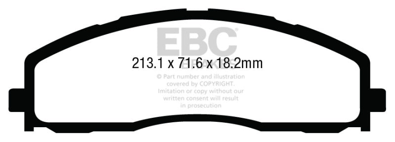 EBC 13+ Ford F250 (inc Super Duty) 6.2 (2WD) Greenstuff Front Brake Pads