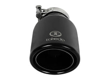 Load image into Gallery viewer, aFe Takeda 304 Stainless Steel Clamp-On Exhaust Tip 2.5in.Inlet / 4in Outlet - Black