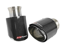 Load image into Gallery viewer, aFe MACH Force-XP 4-1/2in Carbon Fiber OE Replacement Exhaust Tips - 15-19 Dodge Charger/Hellcat