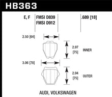 Load image into Gallery viewer, Hawk 00-04 Audi A6 Quattro/00-03 A8 Quattro / 03-05 VW Passat Blue 9012 Front Race Brake Pads