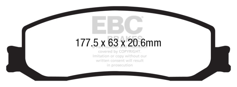EBC 12 Ford F350 (inc Super Duty) 6.2 DRW 2WD Greenstuff Front Brake Pads