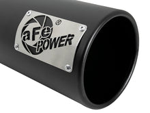 Load image into Gallery viewer, aFe SATURN 4S 4in SS Intercooled Exhaust Tip - Black 4in In x 5in Out x 12in L Bolt-On