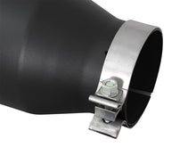 Load image into Gallery viewer, aFe Power MACH Force-Xp 4in In x 6in Out x 15in L Driver Side Clamp-On 4in 409 SS Exhaust Tip-Black