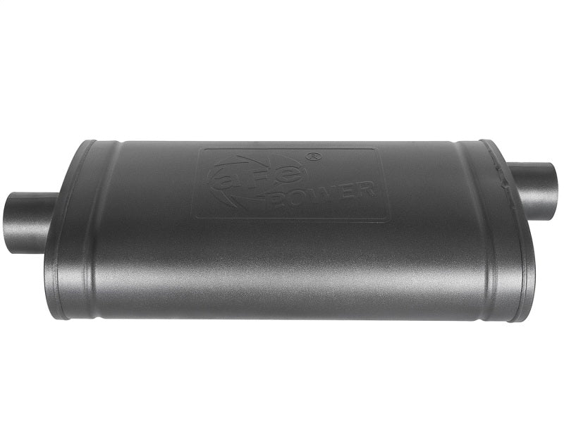 aFe MACH Force-Xp 409 SS Muffler w/ Black Finish 3in Center/Offset 22in L x 11in x 5in - Oval Body