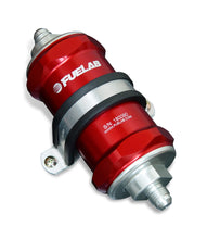 Load image into Gallery viewer, Fuelab 818 In-Line Fuel Filter Standard -6AN In/Out 6 Micron Fiberglass - Red