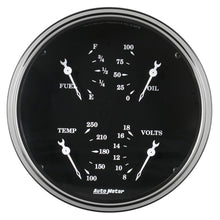 Load image into Gallery viewer, Auto Meter Gauge Quad 5in 240E-33F Elec Old Tyme Black