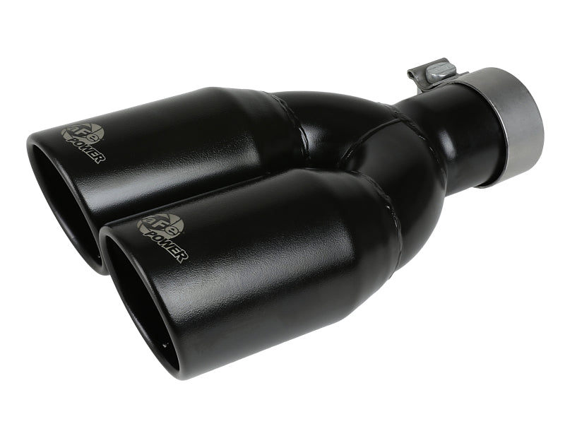 MACH Force-Xp 409 Stainless Steel Clamp-on Exhaust Tip 2.5in Inlet 3.5in Outlet - Black