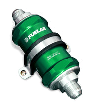 Load image into Gallery viewer, Fuelab 818 In-Line Fuel Filter Standard -10AN In/Out 40 Micron Stainless - Green