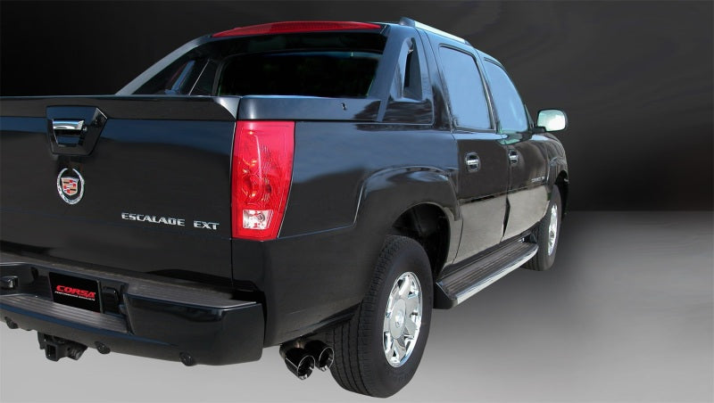 Corsa 02-06 Cadillac Escalade 6.0L V8 3in Cat-Back Single Side w Twin 4in Black Pro-Series Tips