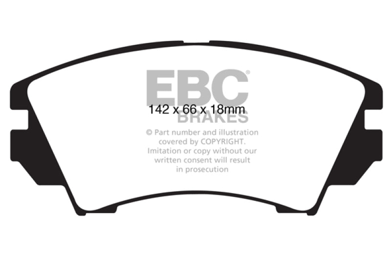 EBC 10+ Chevrolet Equinox 2.4 Greenstuff Front Brake Pads