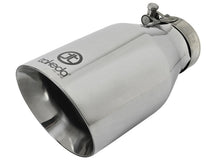 Load image into Gallery viewer, aFe Takeda 304 Stainless Steel Clamp-On Exhaust Tip 2.5in. Inlet / 4.5in. Outlet / 9in. L - Polished