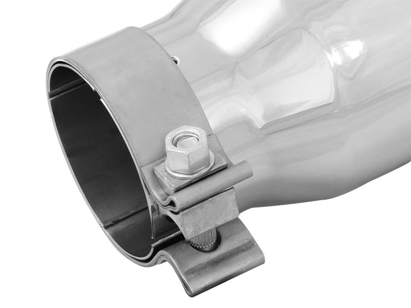 aFe MACH Force-Xp 3in Inlet x 4in Outlet x 9in Length 304 Stainless Steel Exhaust Tip Polished