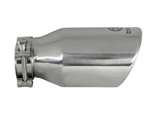 Load image into Gallery viewer, aFe Takeda 304 Stainless Steel Clamp-On Exhaust Tip 2.5in. Inlet / 4in. Outlet / 8in. L - Polished