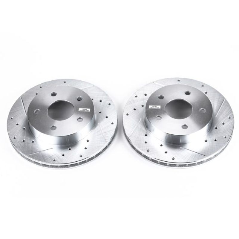 Power Stop 99-04 Jeep Grand Cherokee Front Evolution Drilled & Slotted Rotors - Pair