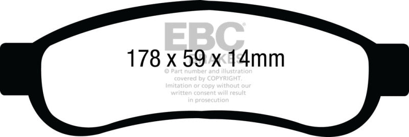 EBC 08-10 Ford F250 (inc Super Duty) 5.4 (2WD) Greenstuff Rear Brake Pads