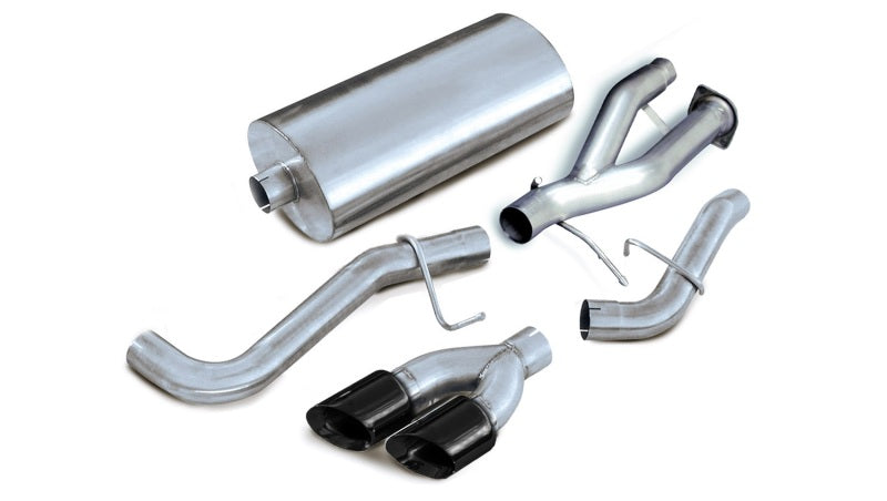 Corsa Sport Cat-Back Exhaust w/Black Twin 4in Tips 02-06 Cadillac Escalade 6.0L V8