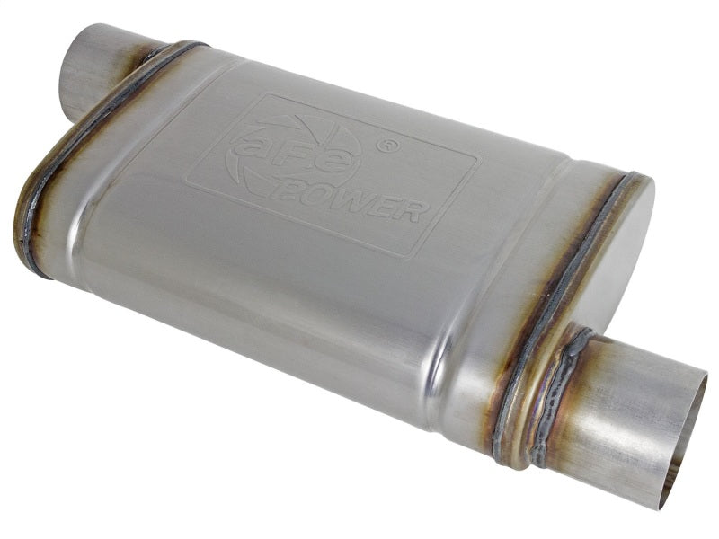 MACH Force-Xp 409 SS Muffler 3in ID Offset/Offset x 4in H x 9in W x 14in L - Oval Body