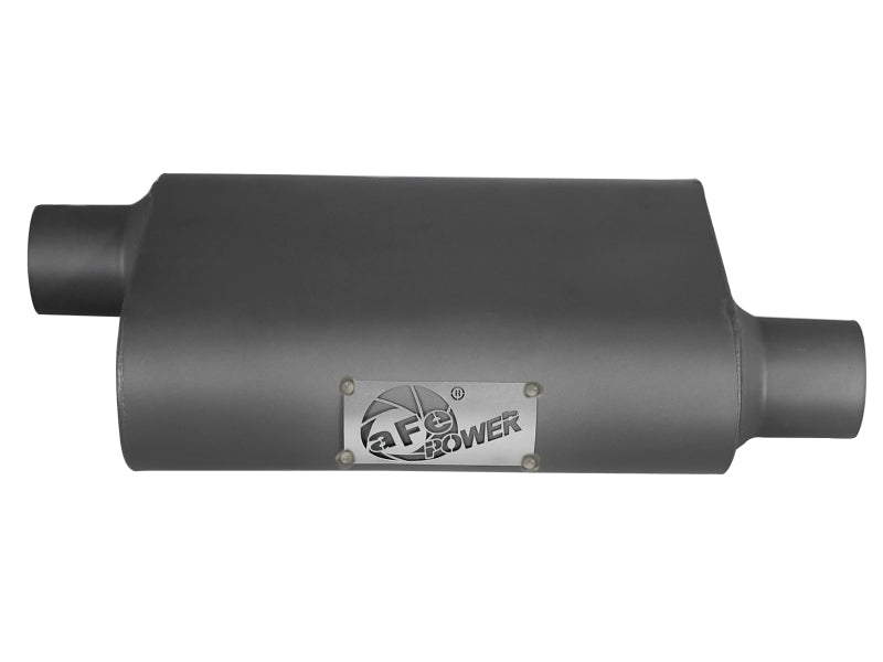aFe Scorpion Replacement Alum Steel Muffler 2-1/2in In/Out Baffled Offset/Offset 13inL x10inW x4inH