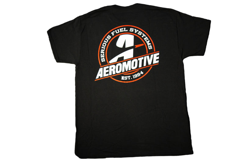 Aeromotive Standard Logo Black/Red T-Shirt - X-Large