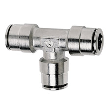 Load image into Gallery viewer, Firestone Union Tee 3/8in. Nickel Push-Lock Air Fitting - 25 Pack (WR17603105)